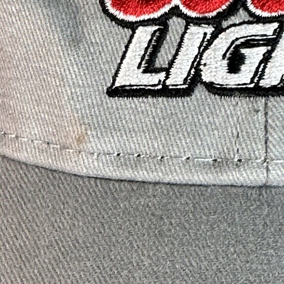 Coors Light Hat Cap Strapback Gray Red Embroidered Adjustable Never Worn NWOT - Picture 2 of 9